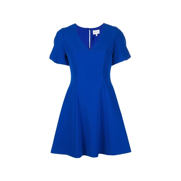 Milly Amelia Cady Dress In Cobalt Blue - Picture 1 of 10